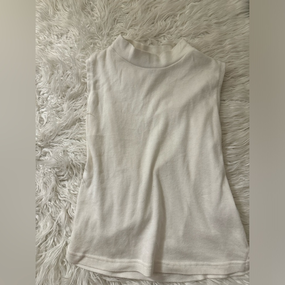 Topshop High neck White tank top size US 4